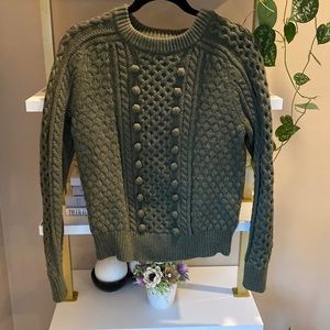 J. Crew dark green sweater size small